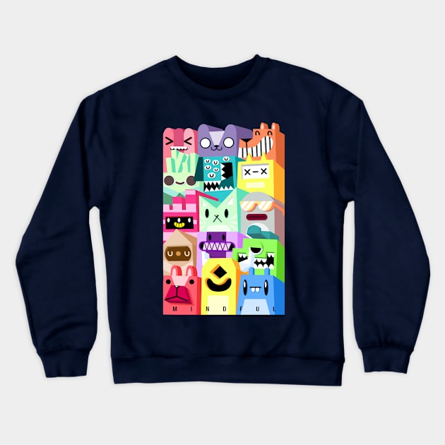 Box Doodle 1111 Crewneck Sweatshirt by chachazart